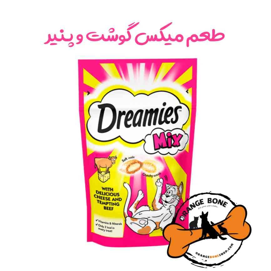 تشویقی گربه دریمیز تشویقی گربه دریمیز طعم گوشت و پنیر
