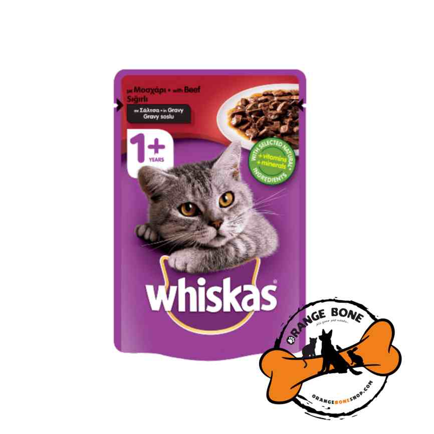 پوچ گربه ویسکاس گوشت پوچ گربه بالغ ویسکاس طعم گوشت وزن 100 گرم