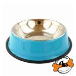 ظرف آب و غذا سگ و گربه جنس استیل مدل رنگی
