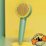 برس سگ و گربه همراه با دکمه تخلیه (مدل دکمه طرح پنجه)