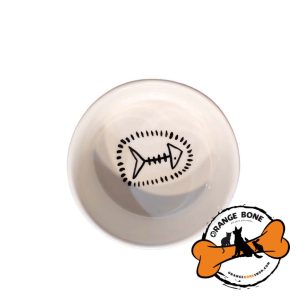 ظرف آب و غذا سرامیکی مخصوص سگ و گربه طرح ماهی