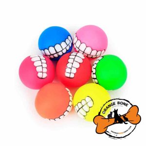 اسباب بازی توپ سوتک دار مخصوص سگ مدل دندان