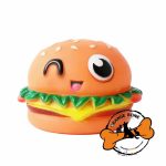 اسباب بازی دندانی سوتک دار سگ مدل همبرگر