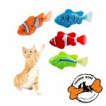 اسباب بازی گربه مدل ماهی متحرک در آب