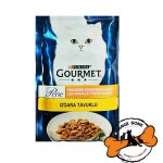 پوچ گربه گورمت طعم مرغ در سس