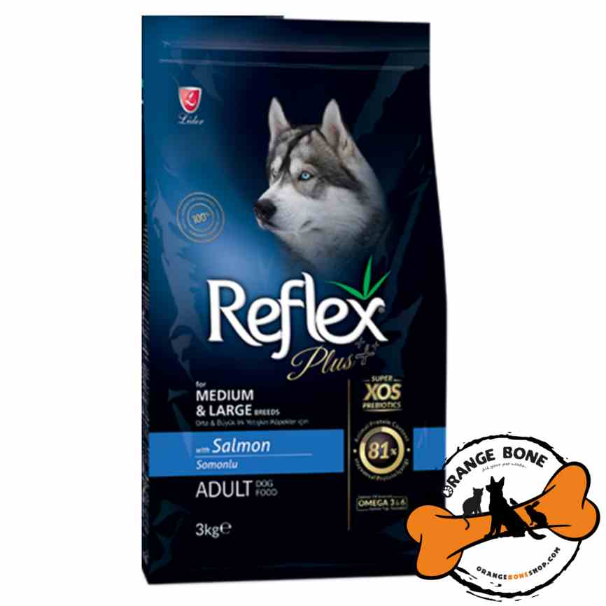 رفلکس پلاس سگ طعم سالمون Reflex Plus Medium & Large Adult Dog Breeds Dry Food - Salmon