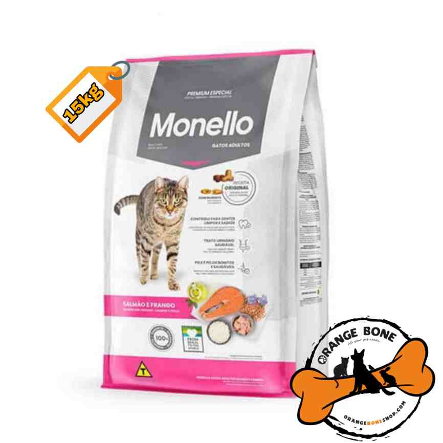 مونلو میکس 15 کیلویی غذا خشک گربه مونلو مدل میکس سالمون و بوقلمون