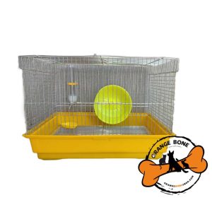 باکس همستر با اسباب بازی و ظرف آب و غذا