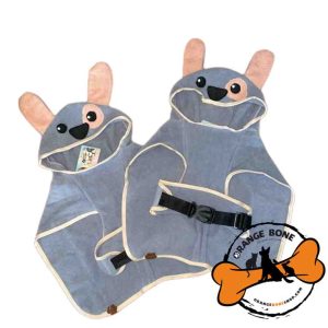 حوله حمام سگ طوسی رنگ