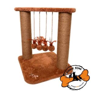 توپ پردار آویزان مخصوص گربه و اسکرچر لوله ای کنفی گربه